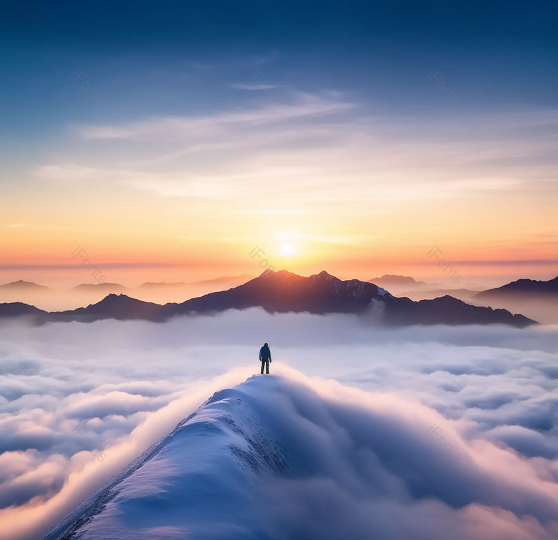 云山雾绕的雪山之顶,高清,摄影图,摄影图片,图片大全,摄影图免费下载